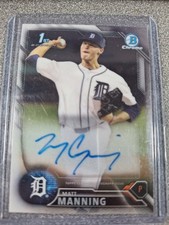 #CDA-MM Matt Manning 2016 Bowman Draft Chrome Draft Pick Autographs AF215