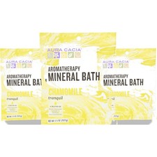 Aura Cacia Aromatherapy Mineral Bath Tranquil Chamomile 3 Pack