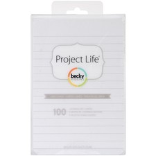 Project Life 4"X6" Cards 100/Pkg-Lined