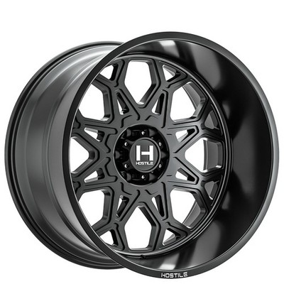 Hostile Wheels H132 Anvil 20x10 Satin Black (4pcs) A2