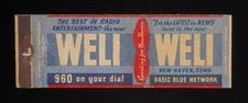 1940s? Radio Station WELI 960 On Your Dial Basic Blue Network New Haven CT MB