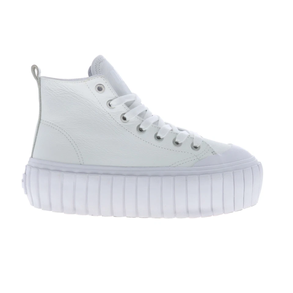 Diesel S-Hanami Mid W Womens White Leather Lifestyle Sneakers Shoes