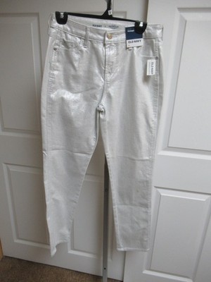 OLD NAVY MISSES  JEANS  SILVER SHINE  VINTAGE SLIM   HOLIDAY WEAR SZ  2     NWT