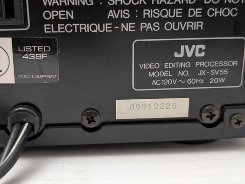 JVC JX-SV55 video editing Processor RCA Connectivity - Picture 11 of 14