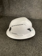 STUDSON SHK-1 Vented Full Brim Class C Safety Helmet, White, Third Party Logo