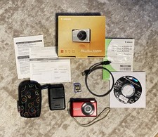 Canon PowerShot A2200 14.1MP Digital Camera – Red – Tested Working! Battery N/I