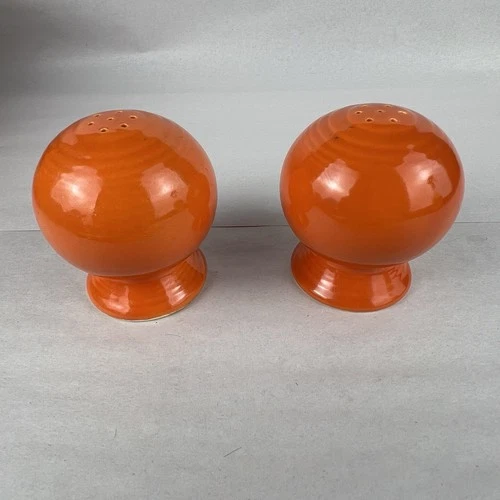 Homer Laughlin Fiesta Radioactive Red Orange Salt and Pepper Shakers Fiestaware