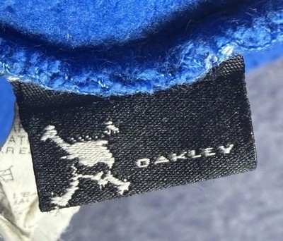 Vintage Oakley Software Hoodie Mens L Blue Graphic Full Zip Skull