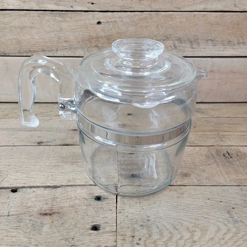 Pyrex Vintage Glass Flameware 6-Cup Coffee Percolator Pot 7756-B Glass Only
