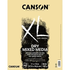 Canson XL Sand Grain Dry Mixed Media Pad Natural 11"X14"-Fold Over,40 Sheets - 5