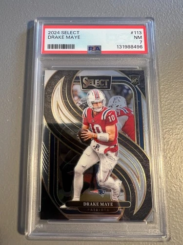 2024 Panini Select - Drake Maye ( Patriots ) Premier Rookie RC #113 - PSA 7