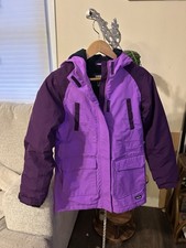 Lands End Squall Grow Alongs Jacket Girls Purple M 10-12 Coat