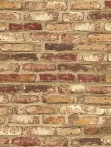 Wallpaper-SAMPLE-12-inch-Designer-Red-Orange-Cream-amp-Tan-Tuscan-Faux-Brick-Wall