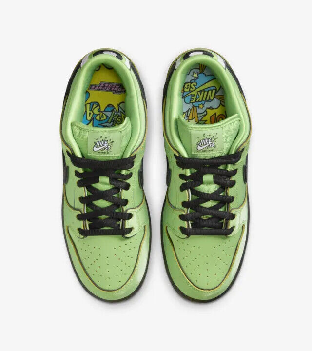 New Nike x The Powerpuff Girls SB Dunk Low Pro QS Buttercup New Nike x The Powerpuff Girls SB Dunk Low Pro QS Buttercup