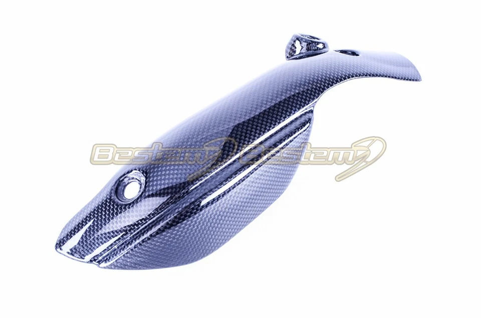 Carenado de panel de cubierta de protector térmico de escape de fibra de carbono Yamaha R1 2009-2014 Foto 2 de 4