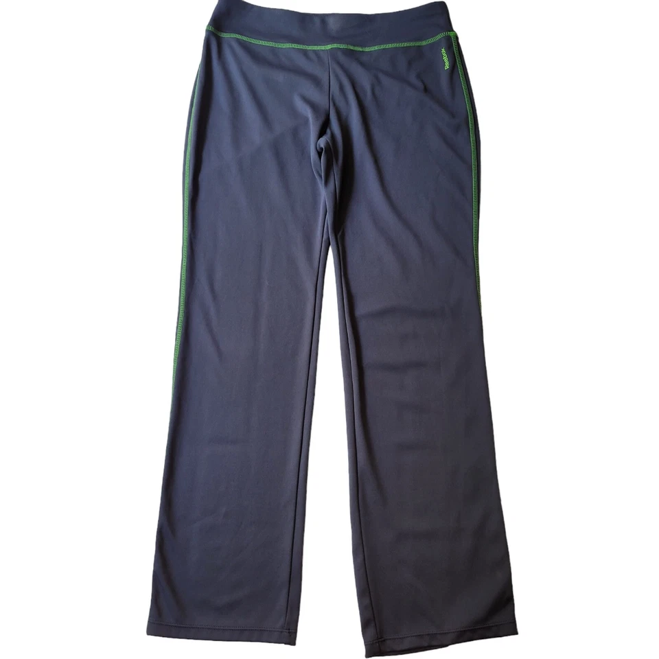 Pantalones de correr deportivos Reebok gris verde lima para niñas talla grande 12-14 ECU Foto 3 de 4