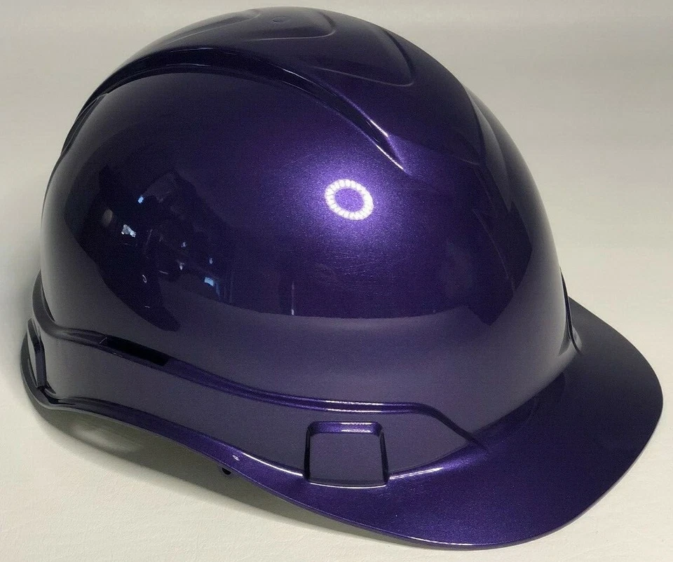 Custom Painted Hard Hat Ridgeline Cap Style Plum Crazy Purple - Image 4 of 4
