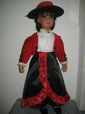 wertvolle Künstlerpuppe / Beautiful artist doll / applied arts / showcase 53 cm