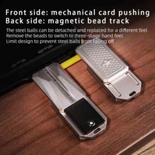 Mechanical Card-pushing Slider Stainless Steel Fidget Spinner Toys Gift EDC Toy