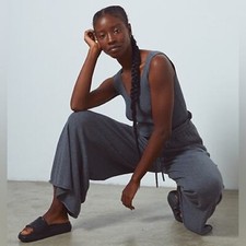 LUNYA: Cozy Cotton Silk Relaxed Pant in Restful Grey Heather
