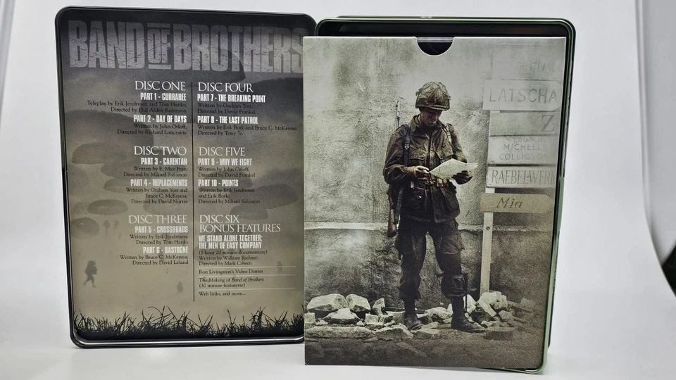 Band of Brothers (DVD, 2002, 6-Disc Set Tin Box Case) Tom Hanks Steven Spielberg - Image 3 of 4