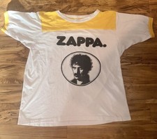 Vintage 80s Frank Zappa The Best Concert Band Tour T-shirt Yellow  White XL