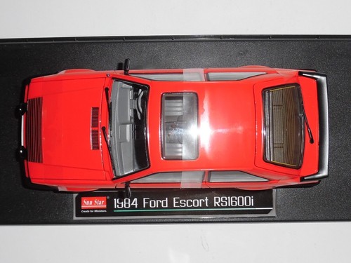 SUN STAR. SUN H4996R. FORD ESCORT RS 1600i, 1984 SUNBURST RED. RHD. 1:18 . NEW. - Picture 16 of 19