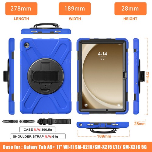 For Samsung Galaxy Tab S9/S8/S7/A9 Plus 11" 10.5" Heavy Duty Handle Stand Case - Picture 52 of 132