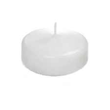 3" Floating Candle Unscented Disc Shape White (Choose Quantity)