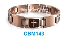 Cross - Men Copper link high power Magnetic bracelet CBM143
