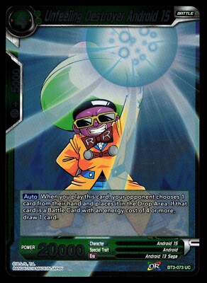 Unfeeling Destroyer Android 15 BT3-073 Cross Worlds Dragon Ball Super Foil Card