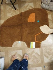 Pillowfort Christian Robinson Accent Rug Elephant 100% Cotton 30in x 42in Brown