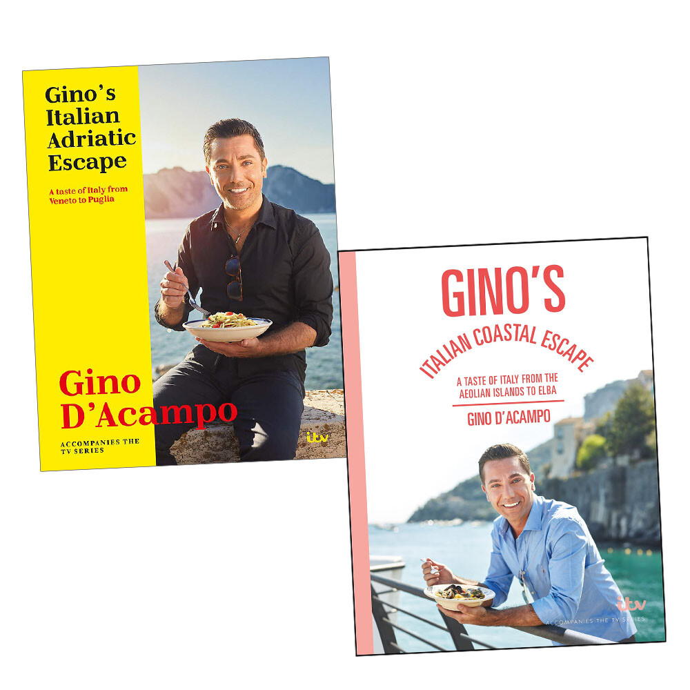 Gino D'Acampo 2 Books Collection Set Gino's Italian Adriatic Escape, Coastal New