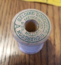 1 Empty Vintage Wood Sewing spool BELDING CORTICELLI crafts collectible  1545 