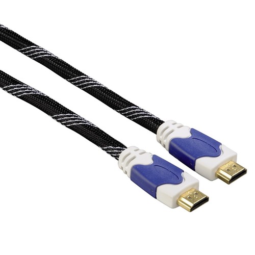 Hama Grande Vitesse 4K UHD 3D Câble HDMI Ethernet Tissu Doré 100Hz TV Appareils