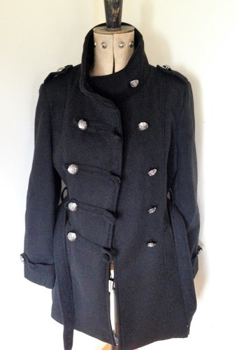 Ladies Black Double Breasted Military 