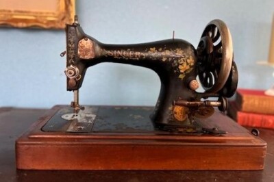 vintage an・an no.33 antique z-0693 Singer tabletop sewing machine furniture Singer