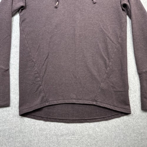 Athleta Idyllwild Hoodie Small Purple Pullover Thumbholes Stretch Lounge Terry - Picture 4 of 11
