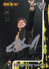 Eric Bischoff Signed 2002 Fleer WWE Royal Rumble Card 59 Autograph Wrestling WCW