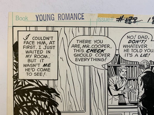 Original Comic Art YOUNG ROMANCE #184, page 10, WIN MORTIMER art - Picture 3 of 9