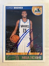 2013 Hoops Corey Brewer Autographed Card Minnesota Timberwolves #251 CB1852