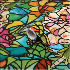 Stained Glass Window Film Home Bathroom Privacy Decorative Self Adhesive Sticker