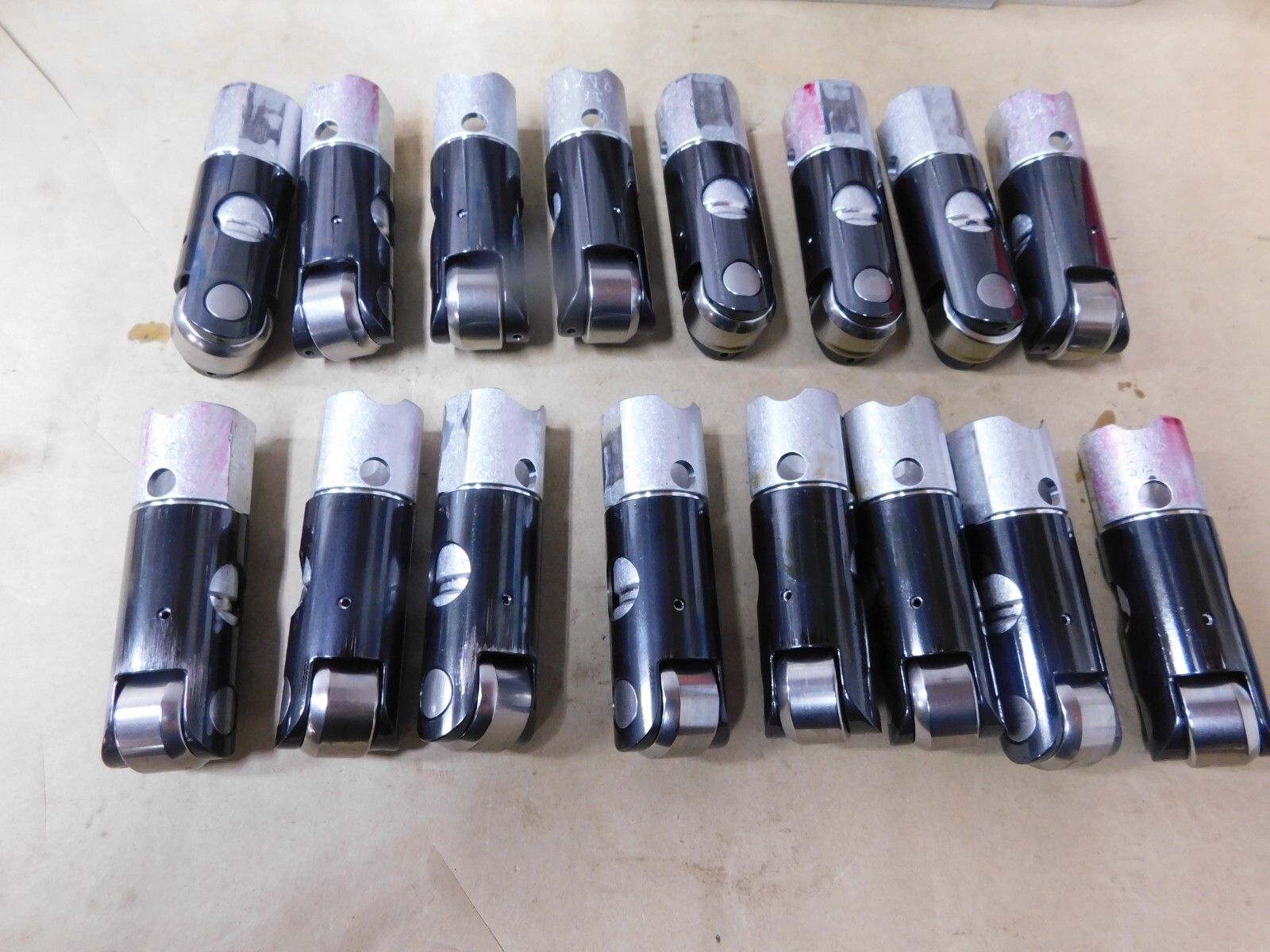 16 Jesel Dogbone .904" Solid Roller Lifters COATED .820" Roller NASCAR ARCA eBay