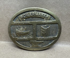Boilermaker Shipbuilders Welders Forgers Solid Brass Belt Buckle 1978 Baron 8015