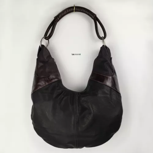 Handmade Hobo Bag ~ Colombian Leather ~ Modern Sporty Chic ~ Dark Brown ~NEW!