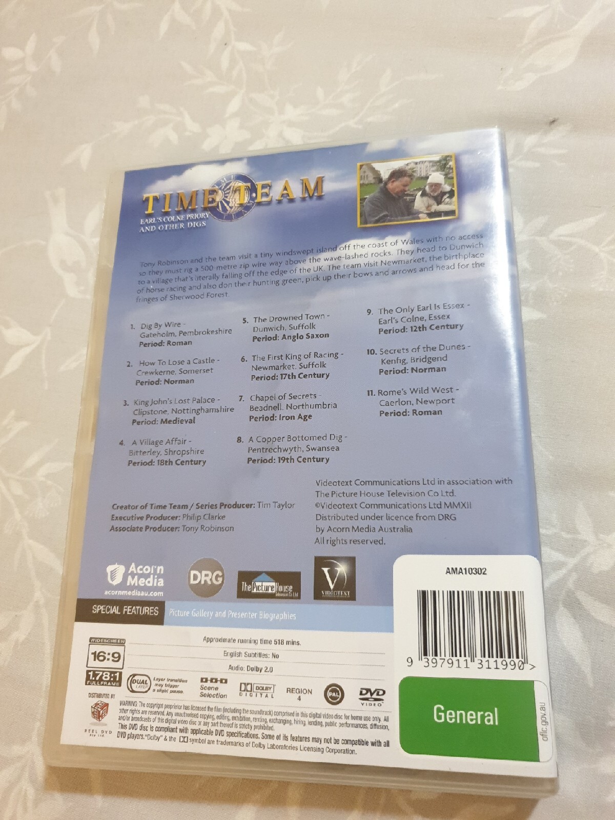 Time Team Earl's Colne Priory and Other Digs DVD (4 discs) Region 4 PAL