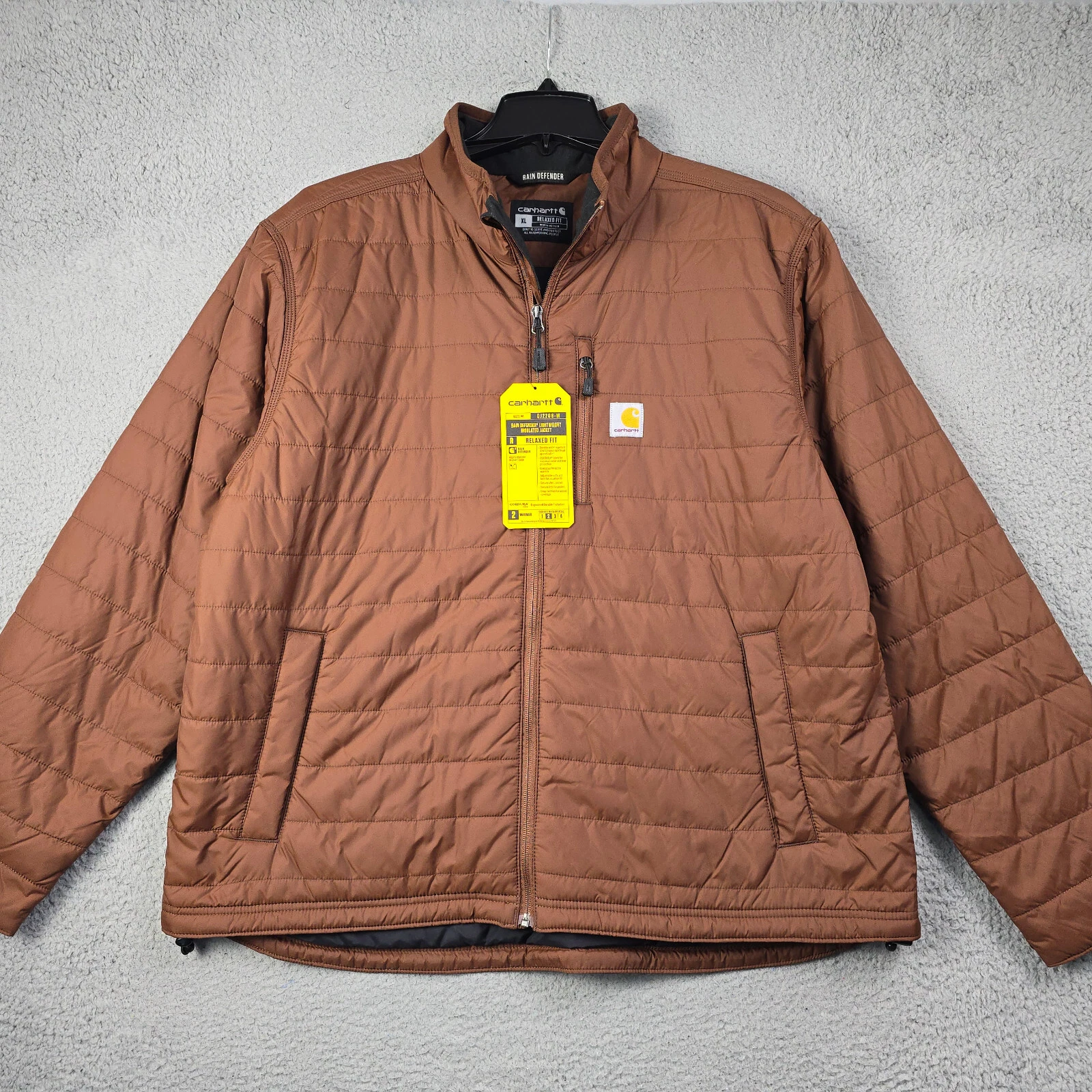 Carhartt Insulated Rain Jacket Mens XL Brown Lightweight OUTDOOR Preppy NWT
Opens in a new window or