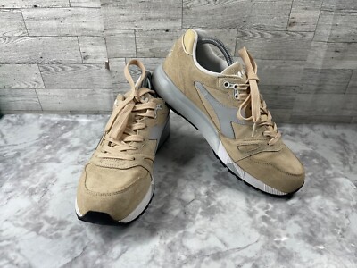 Diadora Sneakers Men 9M S. 8000 Running Shoe Brown White Nubuck Athletic Trainer