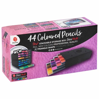 44pc Deco Time Coloured Pencil Set Professional Quality Coloured Pencils - Light
