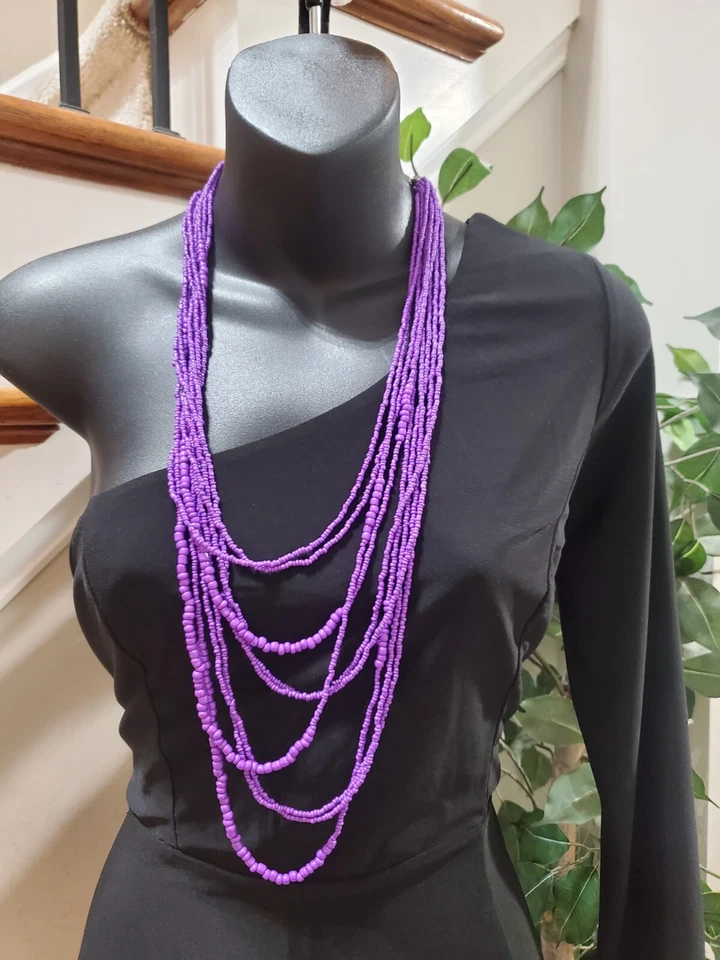 Maxi vestido largo de manga larga con un hombro de poliéster liso negro Venus para mujer Foto 2 de 4